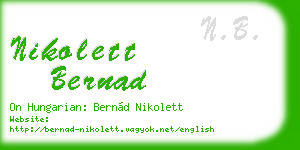 nikolett bernad business card